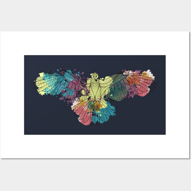 Eagle Colorful Wall Art by Mako Design 